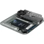 OWC miniStack STX Thunderbolt 4 storage with Intel Mercury Enterprise Pro SSD installed, open side view showing internal drive bay and expansion ports