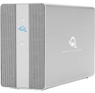 OWC Mercury Elite Pro Dual 8TB ārējais SSD glabātājs ar diviem 2TB Extreme Pro diskiem un integrētu 3-Port USB hub, priekšējais un sānu skatsOWC Mercury Elite Pro Dual 8TB ārējais SSD glabātājs ar diviem 2TB Extreme Pro diskiem un integrētu 3-Port USB hub, priekšējais un sānu skats