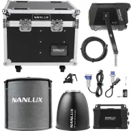 NANLUX Evoke 2400B professional LED spot light kit with 45-degree reflector, power supply, remote control, cables, and sturdy flight case for film lightingNANLUX Evoke 2400B professional LED spot light kit with 45-degree reflector, power supply, remote control, cables, and sturdy flight case for film lighting