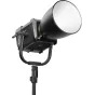 NANLUX Evoke 2400B LED spot light with 45-degree reflector, front view on tripod, adjustable color temperature and high CRI 96 for film lighting
