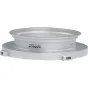 NANLUX Bowens montāžas softbox adapteris ar gludu baltu matētu virsmu, centrālais montāžas caurums un zīmola nosaukums 'NANLUX' kopā ar modeli 'AS-NL-BM58'. Izstrādāts drošai piestiprināšanai pie apgaismojuma ierīcēm.