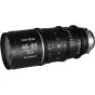 Объектив Laowa Proteus Zoom 2X анаморфот 45-85мм T2.9 с резьбой PL и адаптером Canon EF, подчеркивающий диапазон зума и точные метки фокусировки