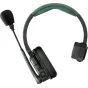 Hollyland Solidcom SE Pro wireless intercom headset featuring noise cancellation, a single-ear design, USB-C charging port, and 3.5mm audio output for clear communication in film and live event setups.