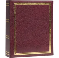 Elegants FOCUS Prestige Minimax 10x15 cm sarkans fotoalbums ar zelta un zaļām dekoratīvām malām, izturīgs vāks 100 fotogrāfijām, ideāls kāzu un ģimenes atmiņu glabāšanaiElegants FOCUS Prestige Minimax 10x15 cm sarkans fotoalbums ar zelta un zaļām dekoratīvām malām, izturīgs vāks 100 fotogrāfijām, ideāls kāzu un ģimenes atmiņu glabāšanai