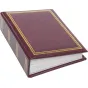 FOCUS Prestige Minimax 100 sarkans ādas fotoalbums ar zelta rotājumiem, izturīgs vāks 10x15 cm fotogrāfijām, ideāls kāzām un ģimenes kolekcijām