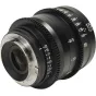 Laowa 15mm T2.1 Zero-D kinolēca Sony FE montāžai ar tuvplāna skatu uz fokusa un apertūras gredzeniem, demonstrējot T2.1 maksimālo atvērumu un precīzu 0.8 mod zobratu profesionālai filmēšanai