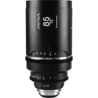 Laowa Proteus 2X Anamorphic 85mm T2 Silver PL lens featuring T2 aperture for low-light cinematography and cinematic oval bokeh