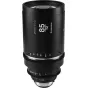 Laowa Proteus 2X Anamorphic 85mm T2 silver lens with Arri PL/Canon EF mount adapter - front view showing focus and aperture rings