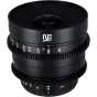 Laowa 12mm T2.9 Lite Zero-D kinolēca Sony E-mount ar 0.8 MOD kinomehānismiem, priekšējais skats ar skaidriem diafragmas un fokusa norādījumiem