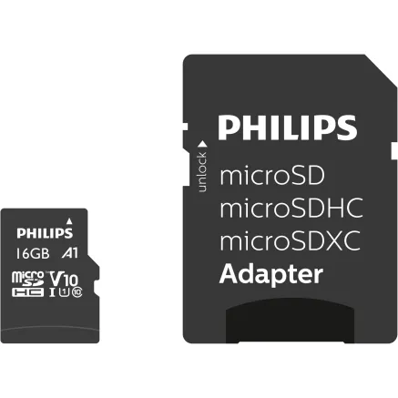 Карта MicroSDHC Philips 16GB Class 10 UHS-I U1