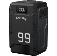 SmallRig T99 V-Mount battery power bank with 99Wh capacity, rugged TPU and metal construction, front digital display, and multiple output ports for professional video equipmentSmallRig T99 V-Mount battery power bank with 99Wh capacity, rugged TPU and metal construction, front digital display, and multiple output ports for professional video equipment