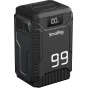 SmallRig T99 V-Mount Power Bank with 100% charge display, durable TPU and metal construction, multiple USB-C, USB-A, and D-Tap ports for versatile power delivery