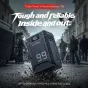 SmallRig T99 V-Mount baterijas bloks ar 100% lādi, izceļot izturīgu krīšanas izturību uz mitras ielas virsmas