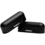 Warmly Pro magnetic hand warmers with 5000mAh battery, sleek black design, front view showcasing brand logo
