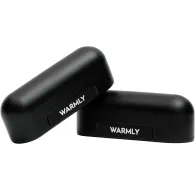 Warmly Pro magnetic hand warmers with 5000mAh battery, sleek black design, front view showcasing brand logoWarmly Pro magnetic hand warmers with 5000mAh battery, sleek black design, front view showcasing brand logo