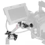 Кронштейн SmallRig 6509 4.3 mini Magic Arm с шаровым узлом на 360°, установленный на видеокамерной системе, поддерживает аксессуары до 3.0 кг для точной настройки.
