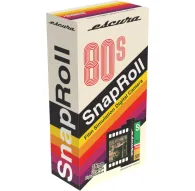 Escura SnapRoll Mini Digital Camera retro 90s box packaging featuring film roll design and USB-C chargingEscura SnapRoll Mini Digital Camera retro 90s box packaging featuring film roll design and USB-C charging