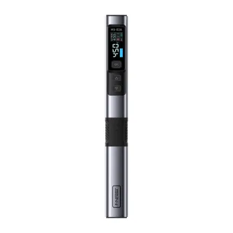 FNIRSI HS-02A 100W smart soldering iron with digital display and precise temperature control, featuring intuitive buttons and a CNC aluminum housing for professional soldering tasks