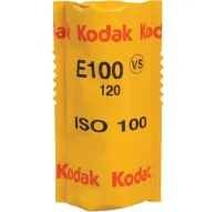 Kodaka E100 120 ISO 100 profesionālā diapozitīvu filma oriģinālā dzeltenā iepakojumā ar krāsu bagātību un detaļāmKodaka E100 120 ISO 100 profesionālā diapozitīvu filma oriģinālā dzeltenā iepakojumā ar krāsu bagātību un detaļām