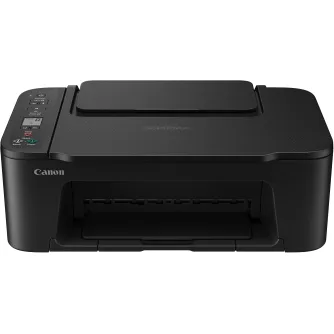 Canon PIXMA TS3750i all-in-one printer with open scanner lid and visible control panel