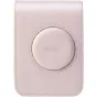 Fujifilm Instax Mini Evo case in gentle rose poly-synthetic leather with embossed Instax logo