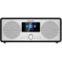 Panasonic RF-D40EG-K internet radio with Bluetooth 5.3, DAB, FM, and 6W stereo speakers – front view showing color display and wireless streaming controls