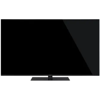Panasonic 65 colu LED TV TN-65W70AEZ – elegants melns dizains, izslēgts ekrāns, nedaudz priekšējā leņķī