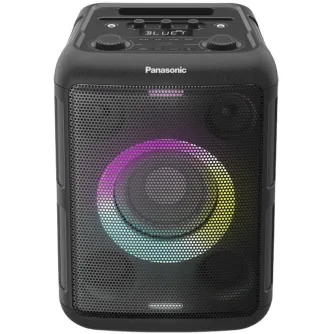 Panasonica SC-BMAX5E-K 75W pārnesams svētku skaļrunis ar krāsainu LED apgaismojumu un Bluetooth savienojumu