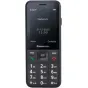 Компактный черный беспроводной телефон Panasonic KX-TF200 с цветным экраном 2.4 дюйма, вид спереди с клавиатурой и кнопками вызова