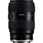 Tamron 35-100mm F2.8 Di III VXD Nikon Z lens front view with attached hood, featuring customizable focus control and zoom markings