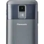 Panasonic KX-TU160 pelēkā mobilā telefona aizmugure ar iebūvētu blitzu un ērtu pogu izkārtojumu