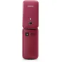 Panasonic KX-TU400EXR red flip phone with large buttons, rear camera, and SOS function – sturdy design with clear display and speaker grille