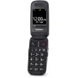Panasonic KX-TU446EXB shockproof flip phone with a large 2.4-inch display, tactile keypad, and long standby time in black color