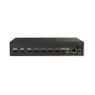 AVMATRIX 4K HDMI Chroma Key Master rear panel with 3 HDMI inputs and 4 HDMI outputs for real-time keying, featuring DSK, background, and foreground inputs, plus PGM, matte, clean, and auxiliary outputs