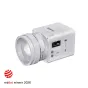 Godox ML80Bi divkrāsainā LED video lampa ar 2800K-6500K CCT iestatījumu, priekšējais skats ar kontroles paneli un zoom reflektoru