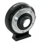 Metabones Leica R uz BMPCC ātrum 0.58 adapters ar matētu melnu apdari, precīzu bronzas optiku un noņemamu Arca saderīgu statīvu