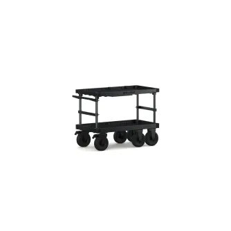 Tilta Boulder Camera Cart XL heavy-duty steel cart with 500 kg load capacity, featuring dual trays, reinforced frame, and 10-inch casters for professional film production
