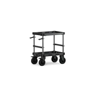 Tilta Boulder Camera Cart – heavy-duty aluminum two-tier film equipment cart with 9-inch pneumatic wheels and ergonomic handles for professional filmmakers