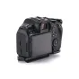 Tilta Half Camera Cage for Canon R6 Mark III - rear view with Arca-Swiss plate and threaded accessory mounts