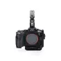 Tilta black camera cage for Sony Alpha 7 V with top handle and Arca-Swiss baseplate for professional video rigging