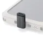 Tilta Khronos 90 grādu USB-C adapteris kosmiskā pelēkā krāsā, paredzēts iPhone 15 Pro/Pro Max un profesionālām mobilajām filmēšanas sistēmām
