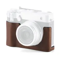 Кожаный чехол Tilta для камеры Fujifilm GFX100RF коричневого цвета с удобной ручкой и клапаном доступа к батарееКожаный чехол Tilta для камеры Fujifilm GFX100RF коричневого цвета с удобной ручкой и клапаном доступа к батарее