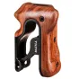 Tilta Left Side Wooden Handle with walnut grip and black aluminum bracket for Tiltaing camera cages