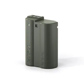 Tilta EN-EL15C Battery USB-C 2400mAh with a matte dark grey finish, featuring a USB-C charging port, indicator window, and engraved markings for capacity information.