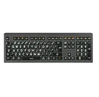 Клавиатура LogicKeyboard XLPrint ASTRA 2 для Mac с высококонтрастными белыми на черном крупными буквами, полноразмерной раскладкой, клавишами с ножничным механизмом, встроенным USB 3.0 хабом и несколькими функциональными клавишаКлавиатура LogicKeyboard XLPrint ASTRA 2 для Mac с высококонтрастными белыми на черном крупными буквами, полноразмерной раскладкой, клавишами с ножничным механизмом, встроенным USB 3.0 хабом и несколькими функциональными клавиша