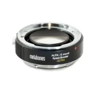 Metabones ALPA to E-mount Speed Booster ULTRA 0.71x adapter featuring advanced optics for improved image quality and wider field of view.Metabones ALPA to E-mount Speed Booster ULTRA 0.71x adapter featuring advanced optics for improved image quality and wider field of view.