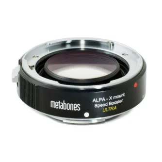Metabones ALPA uz Fuji X-mount ātruma palielinātājs ULTRA 0.71x ar augstas precizitātes optisko elementu un Arca saderīgu trijkāju.