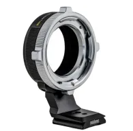 Metabones ARRI PL uz Fujifilm G-Mount adapteris ar noņemamu Arca-tipa statīva kāju, satīna hroma apdare, sānu skatsMetabones ARRI PL uz Fujifilm G-Mount adapteris ar noņemamu Arca-tipa statīva kāju, satīna hroma apdare, sānu skats