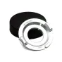 Metabones C-mount uz Micro Four Thirds adapteris ar hromētu apdari, melnu ribotu gredzenu un precīzi izgatavotu bronzas konstrukciju.