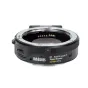 Metabones EF to Canon RF-mount Speed Booster ULTRA 0.71x adapter with front view showing control wheel, LED indicator, and tripod foot attachment point